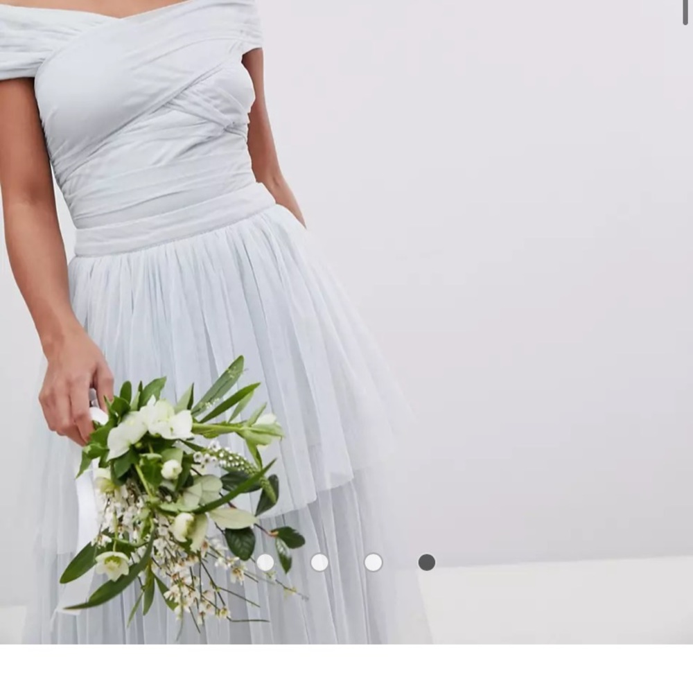 Maya Tulle Bridesmaid Set - Baby blue ruffle two piece